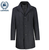 Lerros Wool Look Coat With Vest Insert Grey