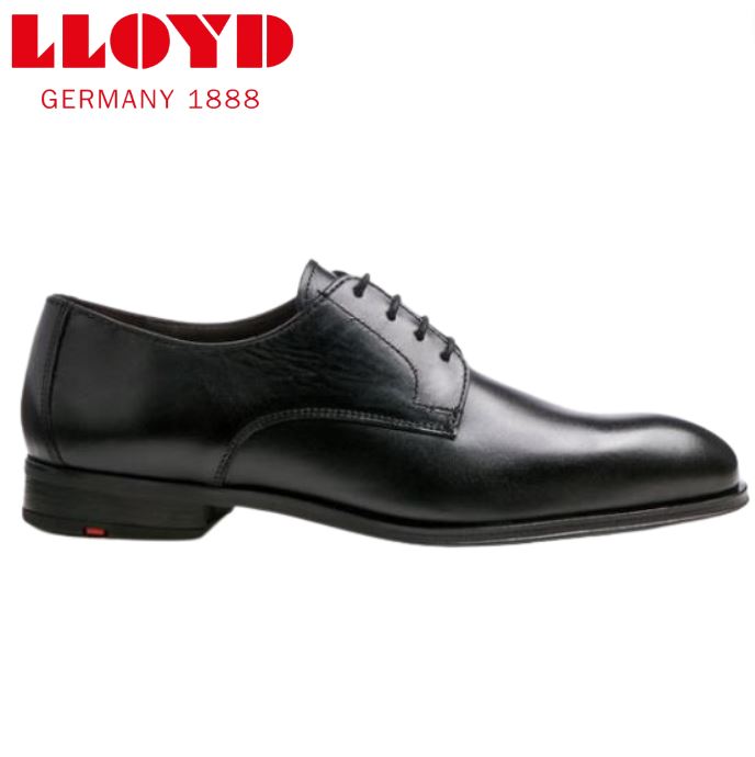 Lloyd Sabre Black Leather Laced Shoe Black