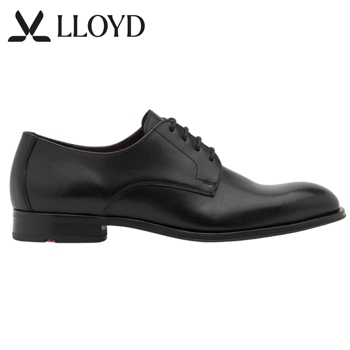 Lloyd Sabre Black Leather Laced Shoe Black