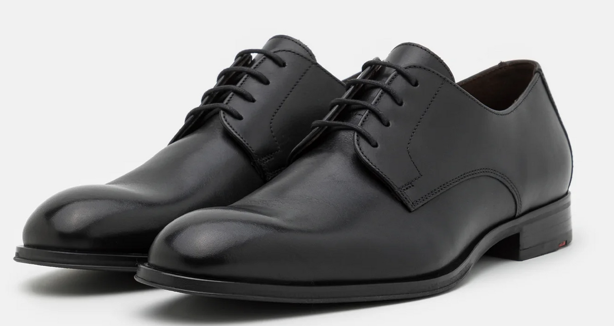 Lloyd Sabre Black Leather Laced Shoe Black