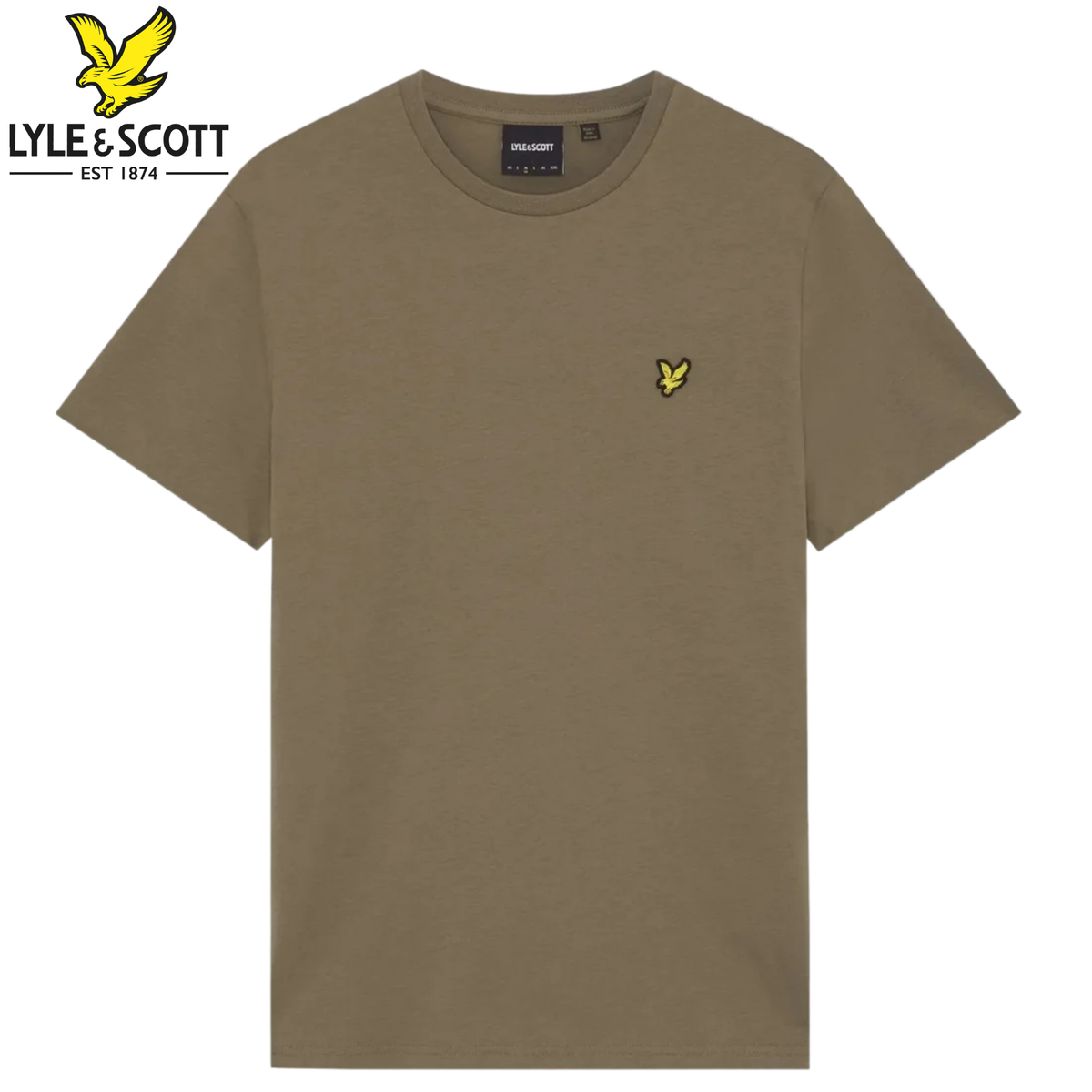 Lyle & Scott Plain Khaki Ash T-Shirt Green