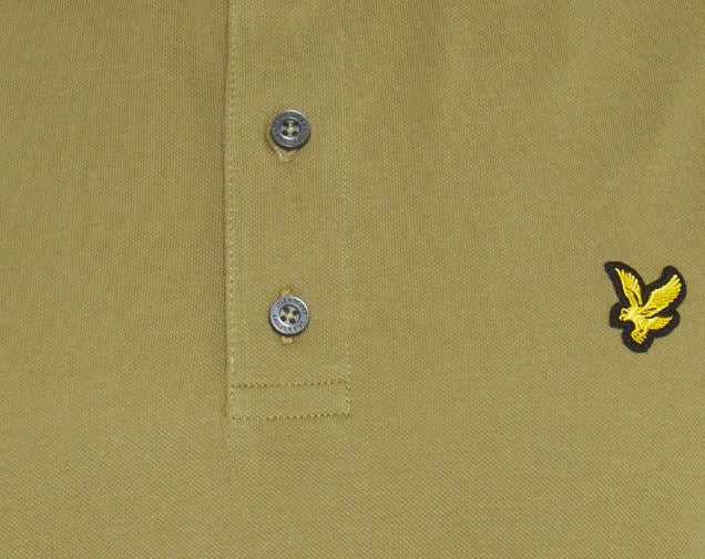Lyle & Scott Crest Tipped Seaweed Polo Green