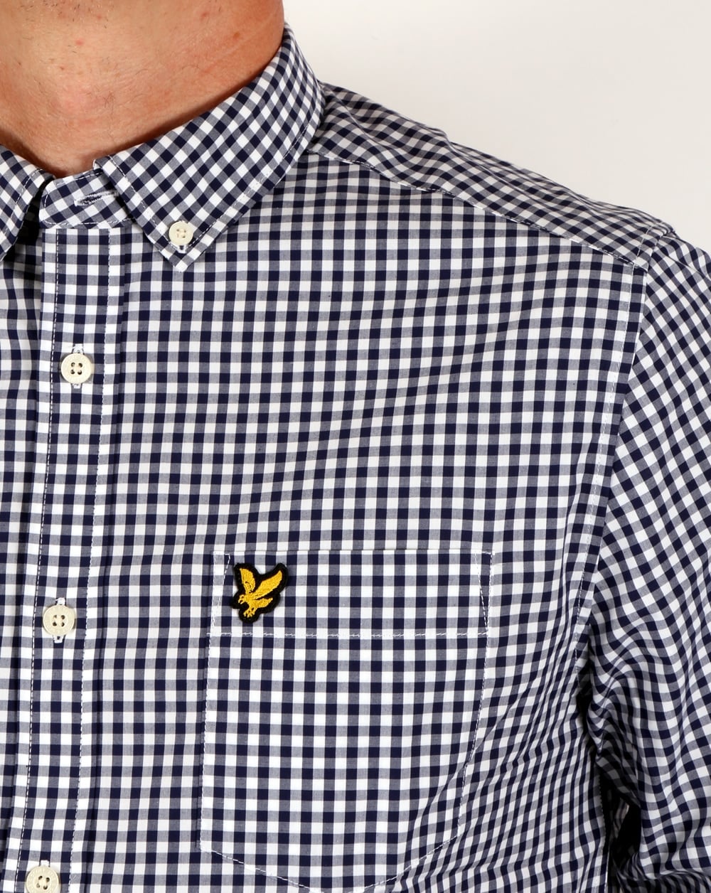 Lyle & Scott Gingham Navy Check Shirt Navy