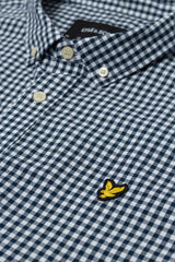 Lyle & Scott Gingham Navy Check Shirt Blue