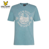 Lyle & Scott Harwick Print Blue T-Shirt Blue