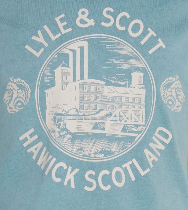 Lyle & Scott Harwick Print Blue T-Shirt Blue