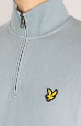 Lyle & Scott Loopback 1/4 Zip Blue Sweat Blue
