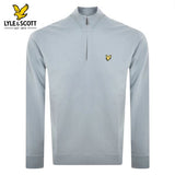 Lyle & Scott Loopback 1/4 Zip Blue Sweat Blue