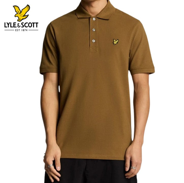 Lyle & Scott Classic Nettle Polo Shirt Brown