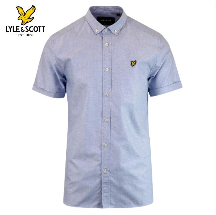Lyle & Scott Short Sleeve Blue Shirt Blue