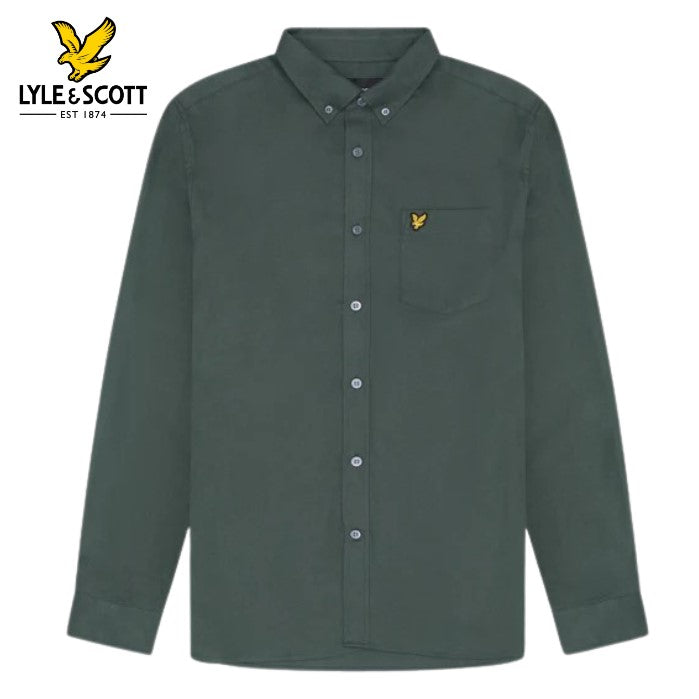 Lyle & Scott Plain Flannel Green Shirt Green