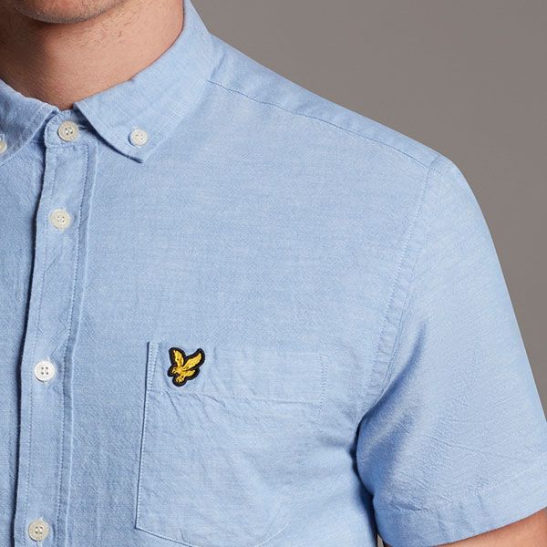 Lyle & Scott Short Sleeve Blue Shirt Blue