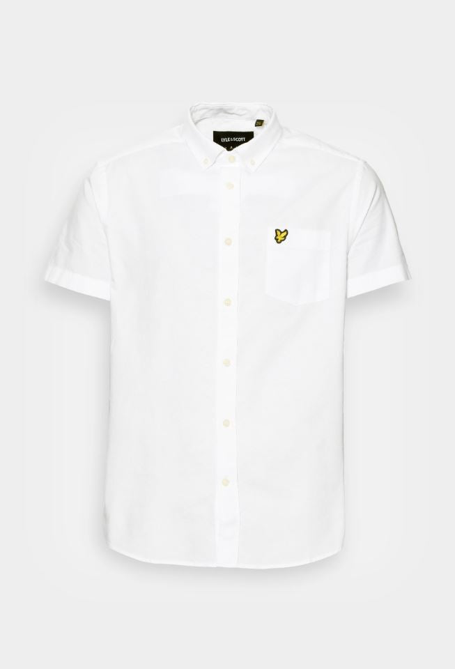Lyle & Scott S/S Oxford White Shirt White
