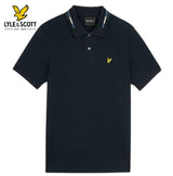 Lyle & Scott Stripe Tipped Collar Polo Navy