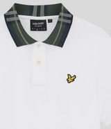 Lyle & Scott Tartan Collar White Polo Shirt