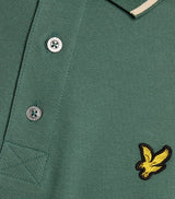 Lyle & Scott Tipped Collar Everglade Green