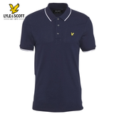 Lyle & Scott Navy Tipped Collar Polo Navy