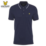 Lyle & Scott Navy Tipped Collar Polo Navy