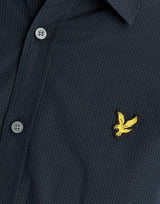 Lyle And Scott Micro Check Navy Shirt Navy
