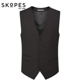 Skopes Madrid Extra Long Large Waistcoat Black
