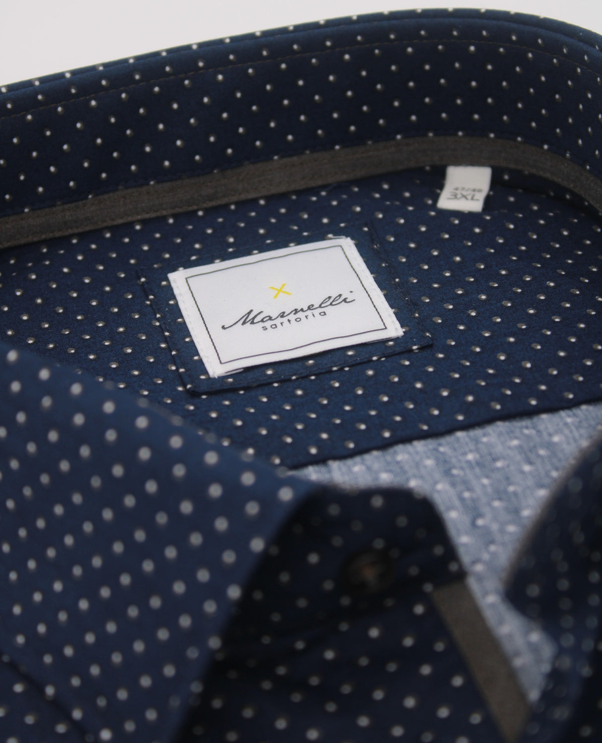 Marnelli Navy Spotted Shirt Navy