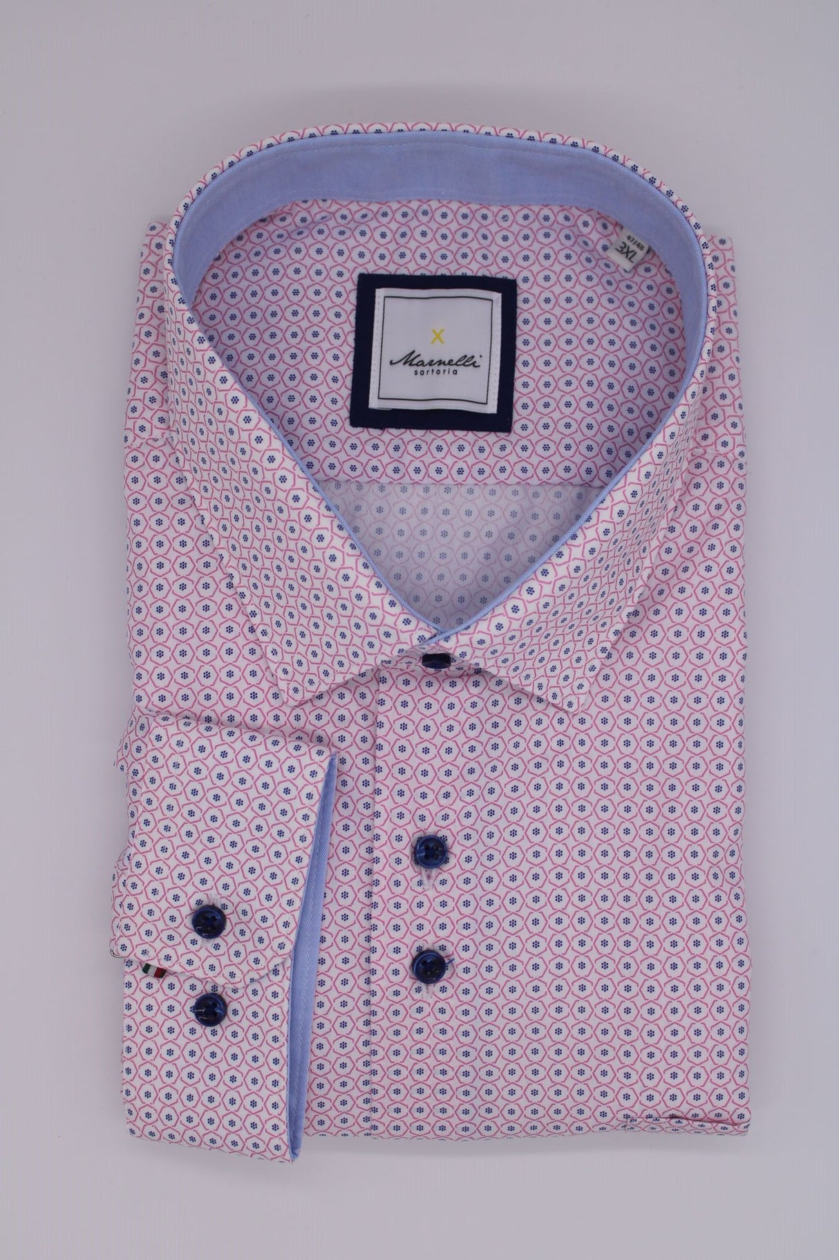 Marnelli Pink & Navy Print Shirt Pink
