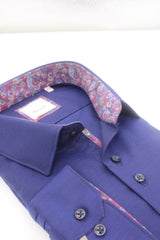 Marnelli Purple Self Stripe Shirt Purple
