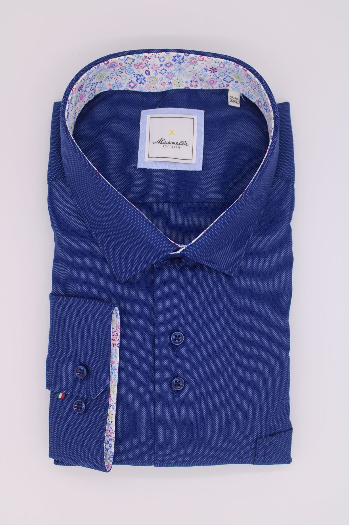 Marnelli Royal Blue Twill Shirt Blue