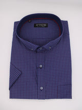 Mc Ivor Declan Navy & White Check Shirt Navy