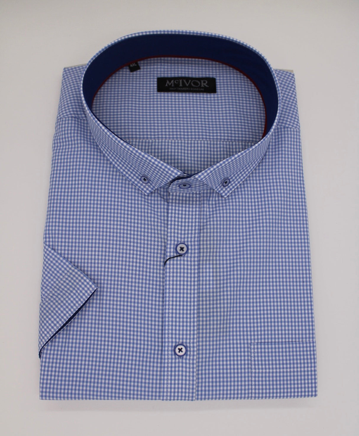 Mc Ivor Odhran Sky Blue Check Shirt Sky Blue