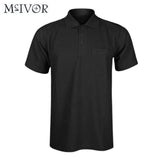 Mc Ivor Black Polo With Pocket Black