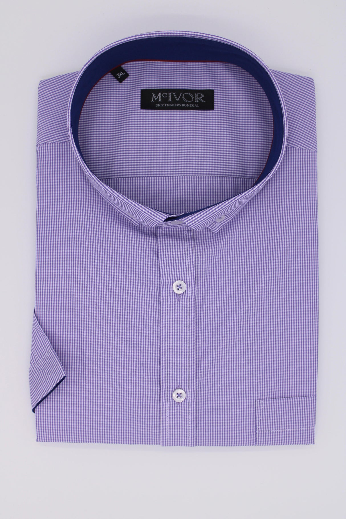 Mc Ivor Cathal Lilac Check Shirt Purple