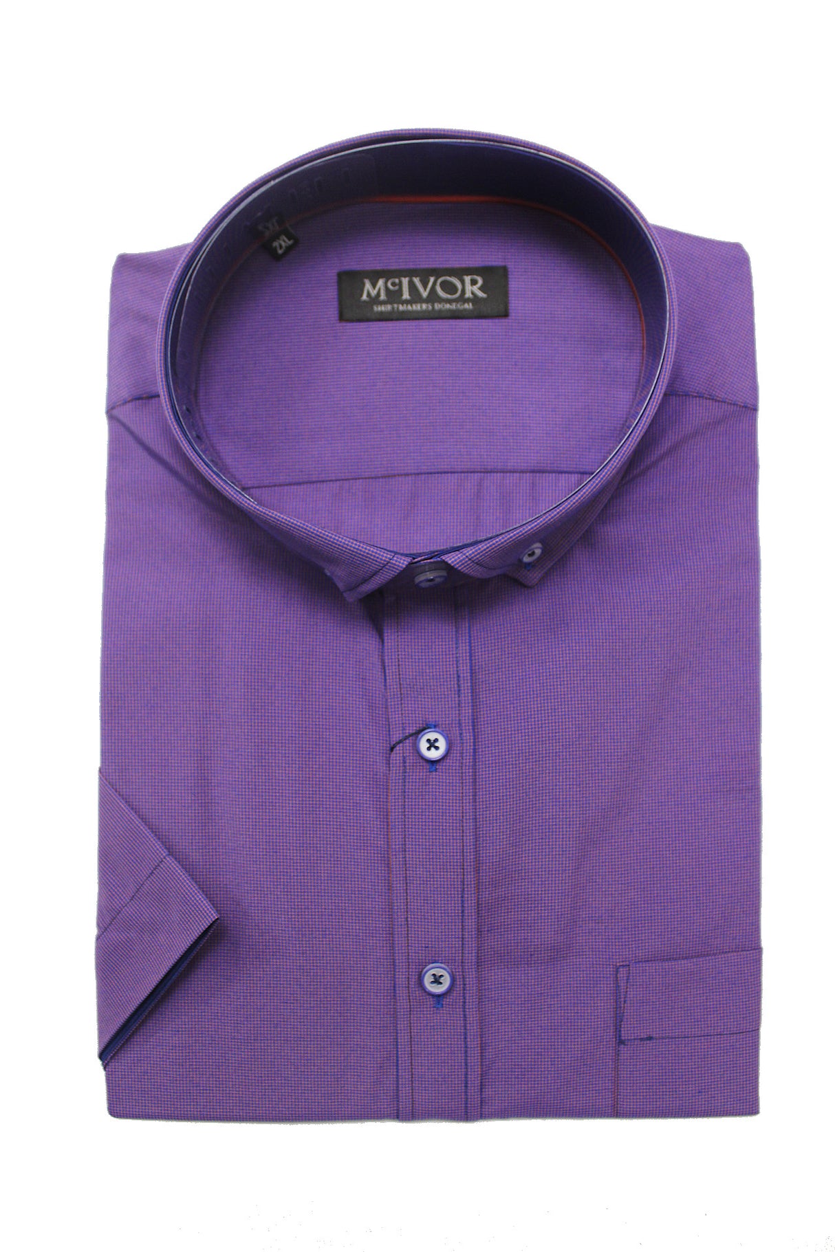 Mc Ivor Daire Cerise Check Shirt Navy