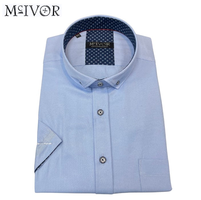 Mc Ivor Neil Sky Blue Short Sleeve Shirt Blue