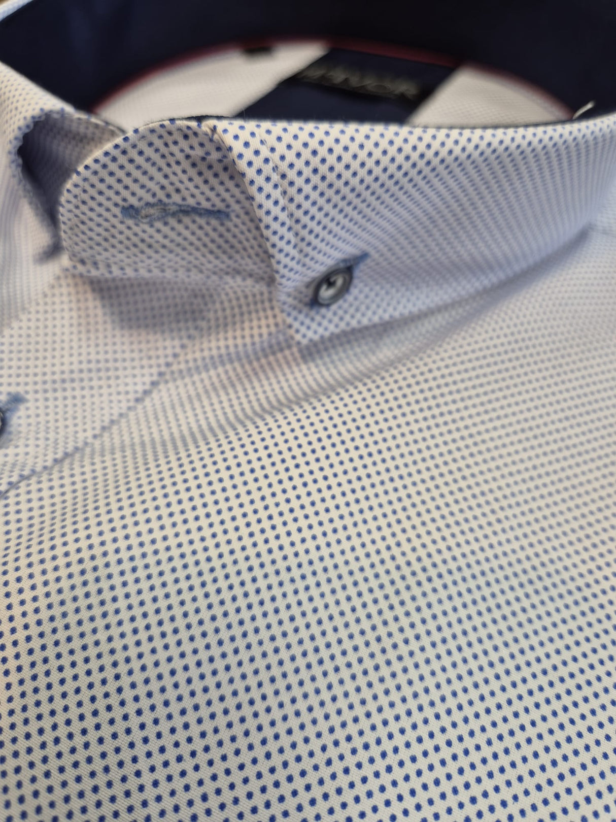Mc Ivor Olly Blue Micro Dot Shirt Blue