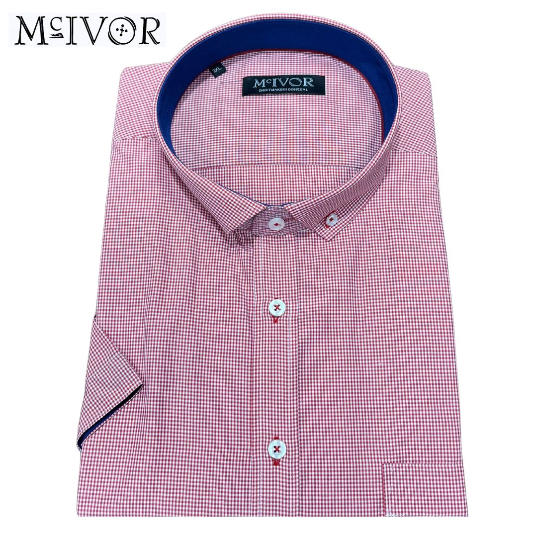 Mc Ivor Ryan Red Check Shirt Red