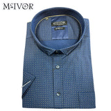 Mc Ivor Seamus Navy Shirt / Brown Print Navy
