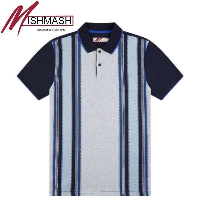 Mish Mash X-Long Badger Navy Stripe Polo Navy
