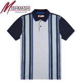Mish Mash X-Long Badger Navy Stripe Polo Navy