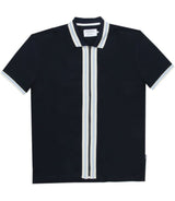 Mish Mash Belgrade Stripe Polo Shirt Navy