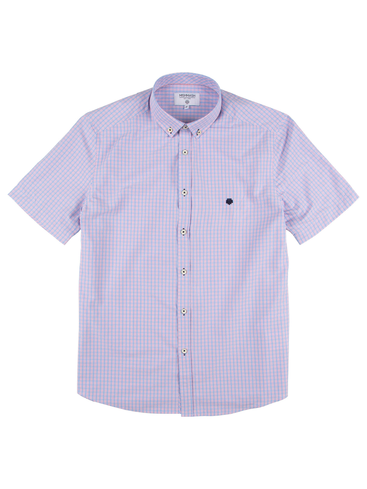Mish Deck Pale Red & White Check Shirt Red
