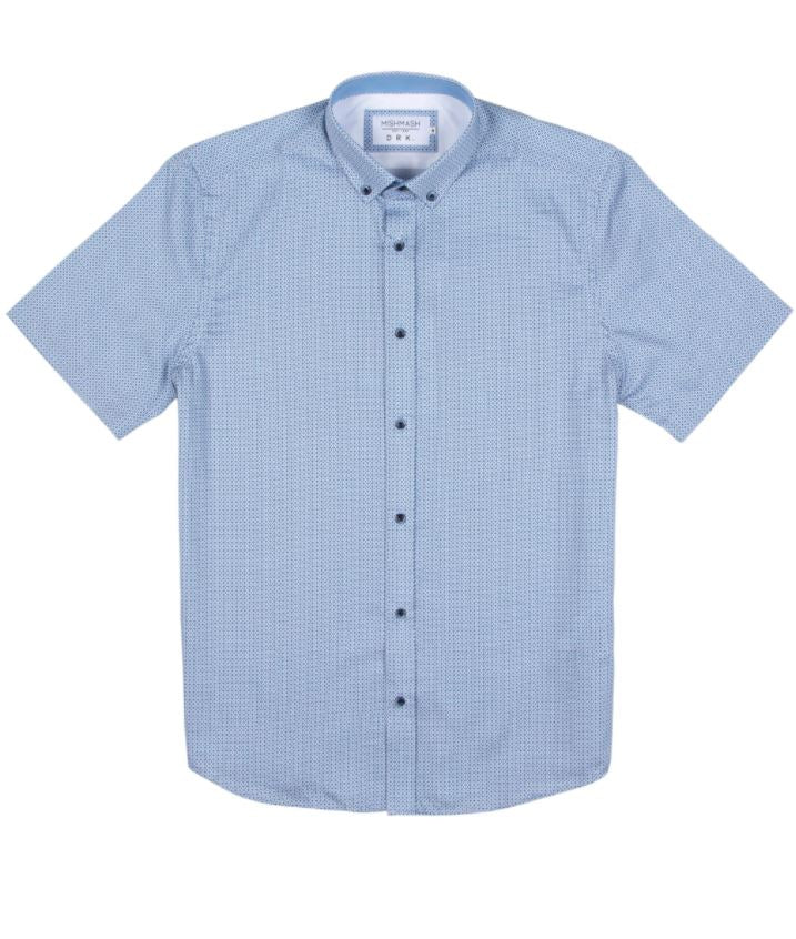 Mish Mash Gonzolo Sky Blue Print Shirt Blue