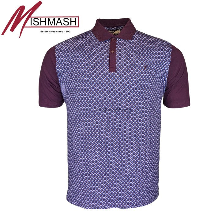 Mish Mash X-Long Nash Plum Polo Shirt Purple