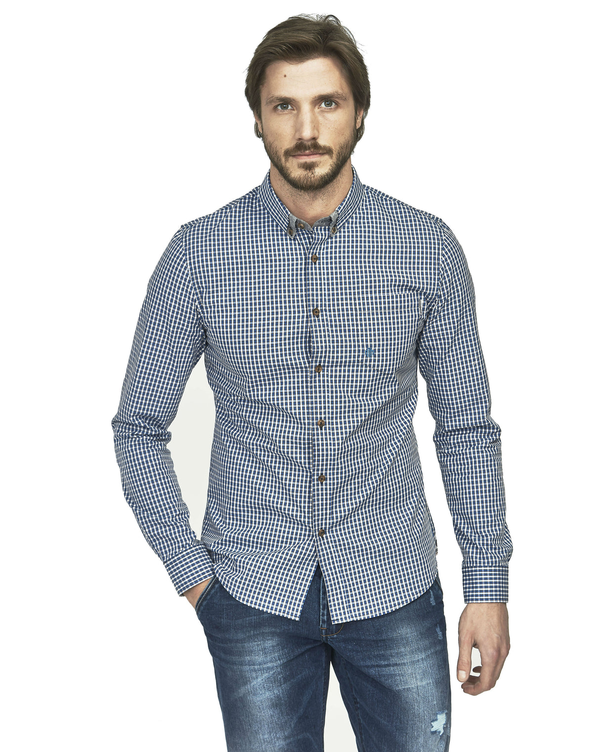 Mish Mash Norway Blue Check Shirt Blue