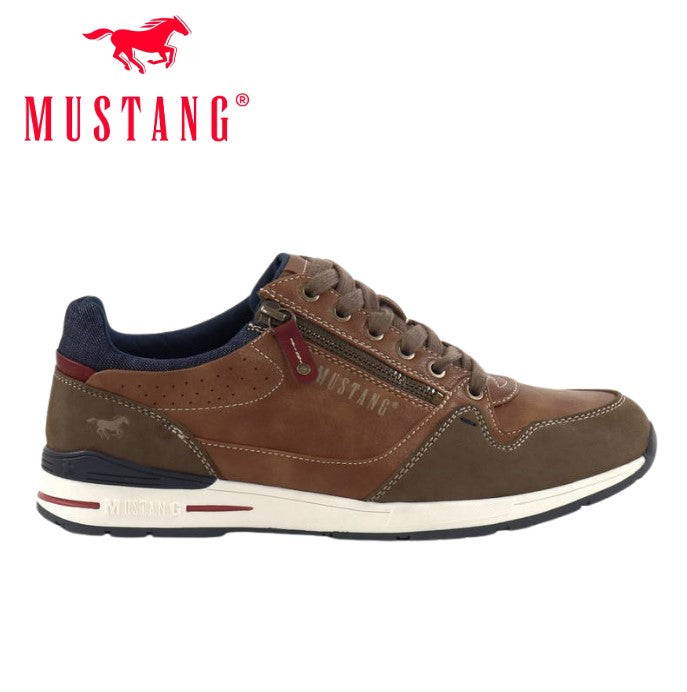 Mustang Side Zip Brown Runners Brown – Kingsize Ireland