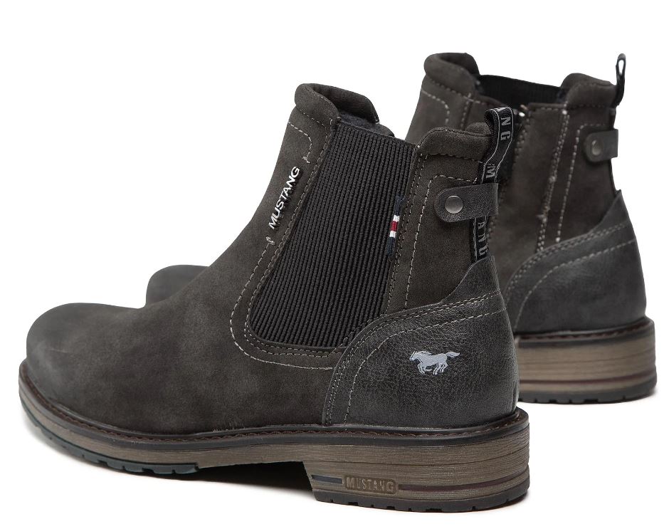 Mustang Chelsea Graphite Side Zip Boot Grey
