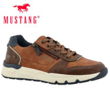 Mustang Side Zip Cognac Runners Brown