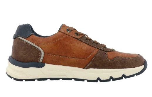 Mustang Side Zip Cognac Runners Brown
