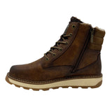 Mustang Faux Fur Zip Brown Boots Brown
