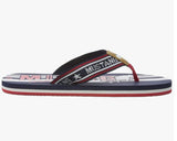 Mustang Red & Black Flip Flops Black